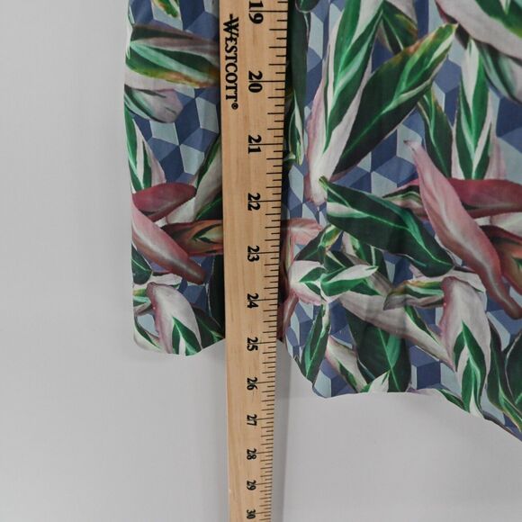 INWEAR by HELENA Skirt Women Sz 14 Tropical Geometric Print Elastic Waist A Line - Picture 11 of 12